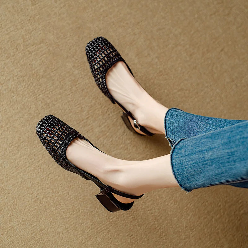 Woven Leather - Heels CASA LARO WOMEN