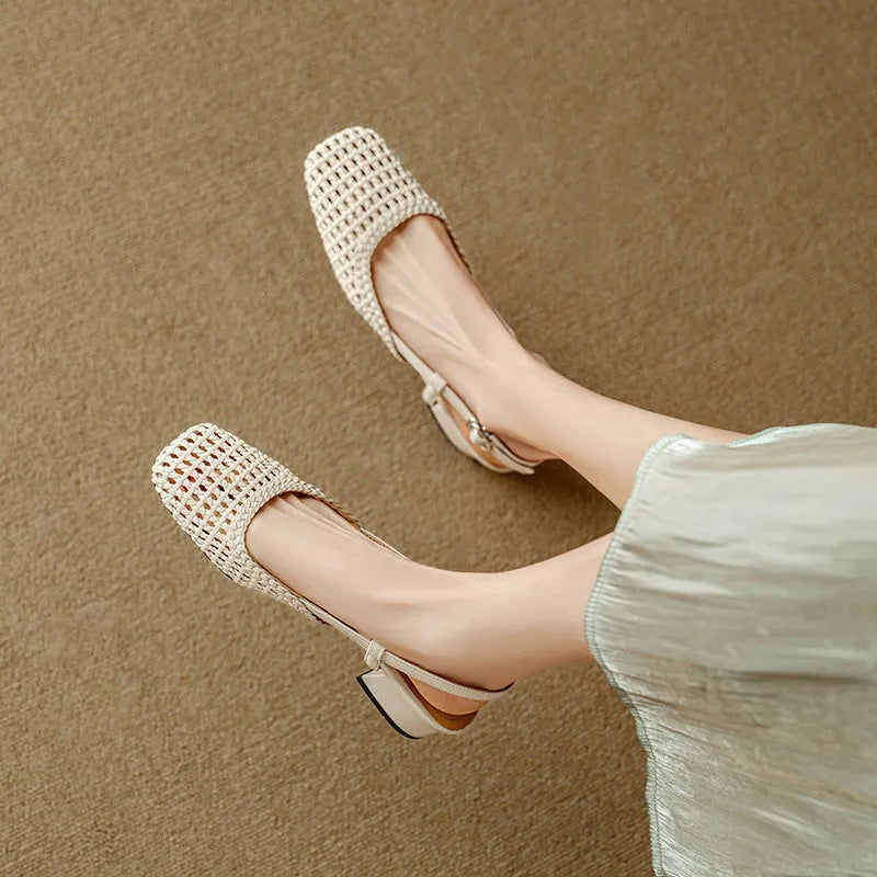 Woven Leather - Heels CASA LARO WOMEN