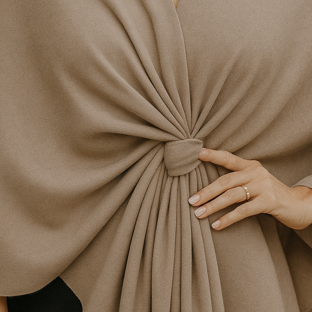Yvonne - Draped Poncho CASA LARO WOMEN