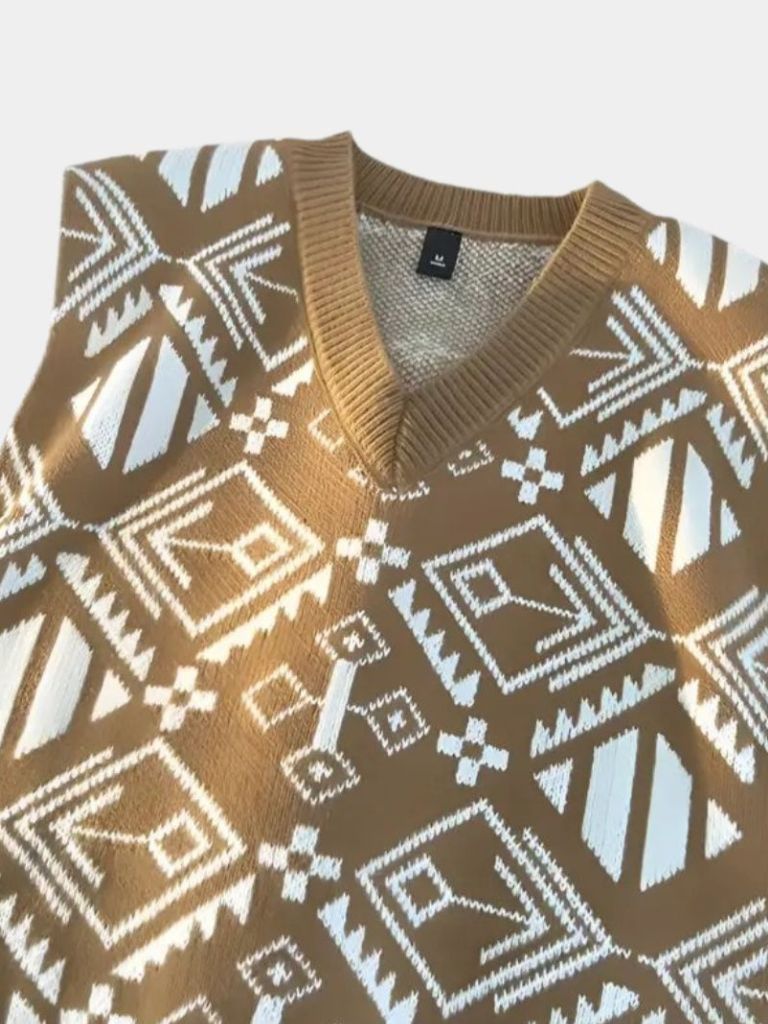 Academic Retro Knit Vest - Casa  Laro CASA LARO