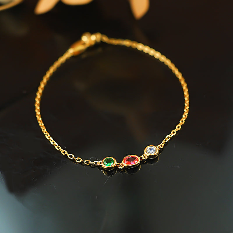Casa Laro - Design Colorful 925 Silver Bracelet Shine of Diamond