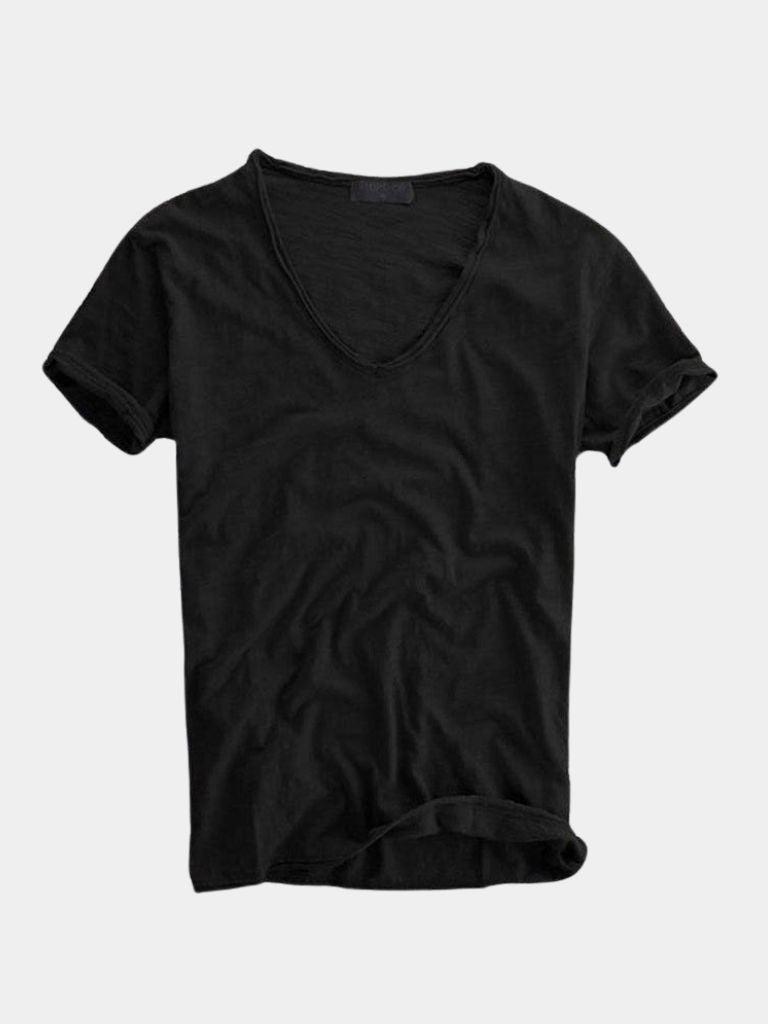 Albo Classic Linen V Neck T-Shirt – Casa  Laro CASA LARO
