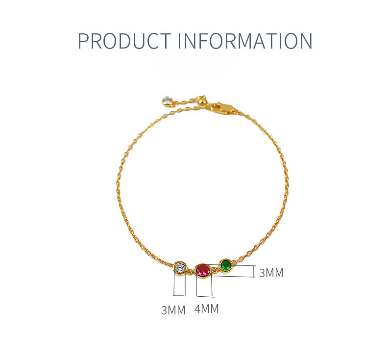 Casa Laro - Design Colorful 925 Silver Bracelet Shine of Diamond