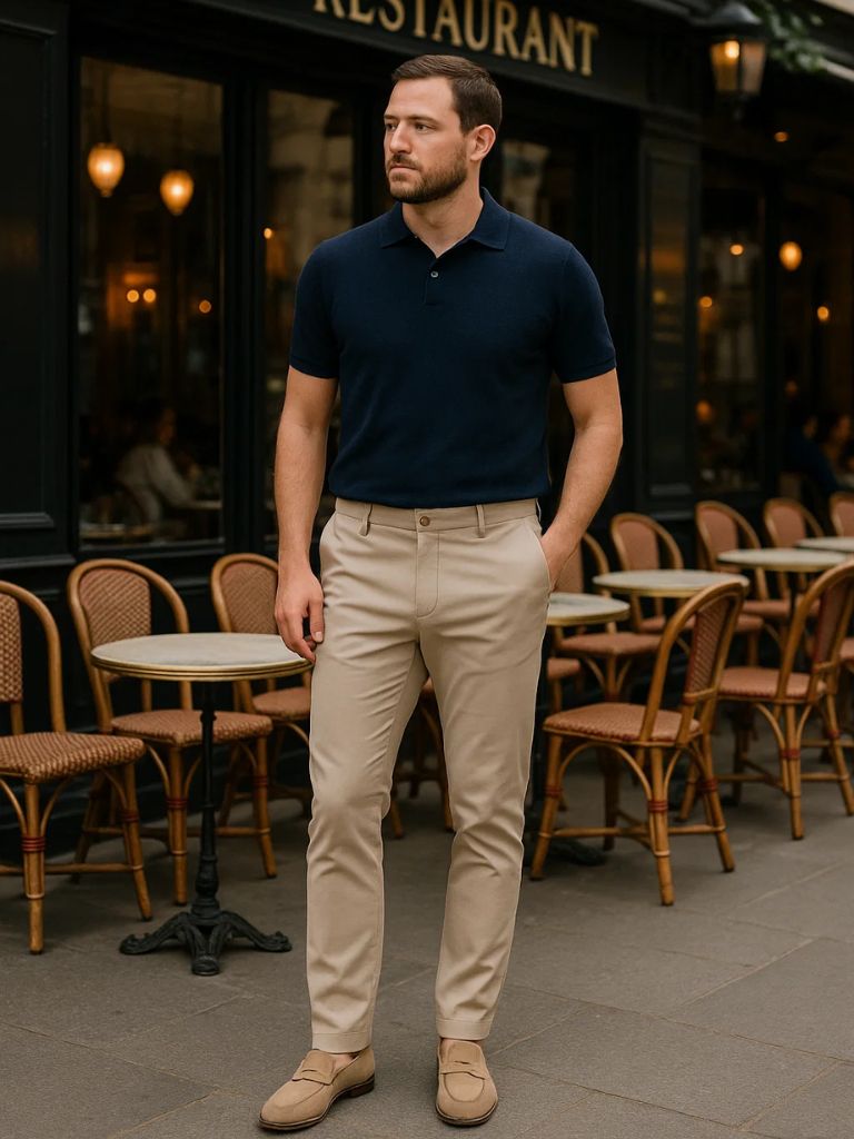 Casual Slim Fit Trousers - Casa  Laro CASA LARO