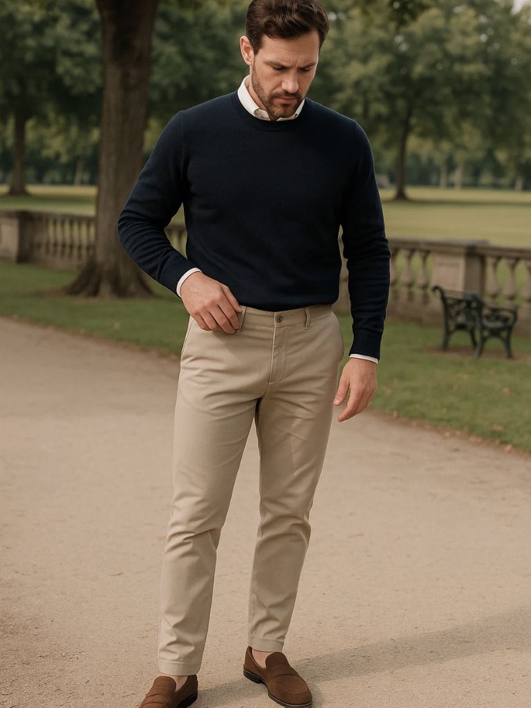 Casual Slim Fit Trousers - Casa  Laro CASA LARO