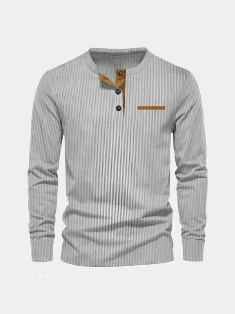 Corduroy Long Sleeve T-Shirt - Casa  Laro CASA LARO