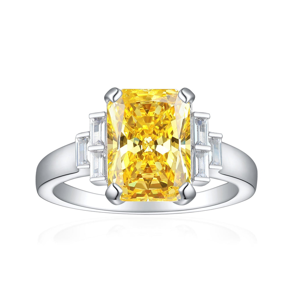 4.0CT. Radiant Cut Sterling Silver Engagement Ring (Multi Color Available) shine of diamond