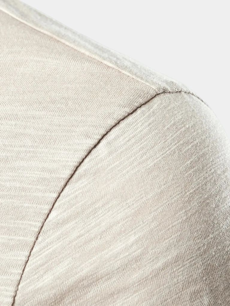 Essential Casual Henley Neck T-Shirt - Casa  Laro CASA LARO
