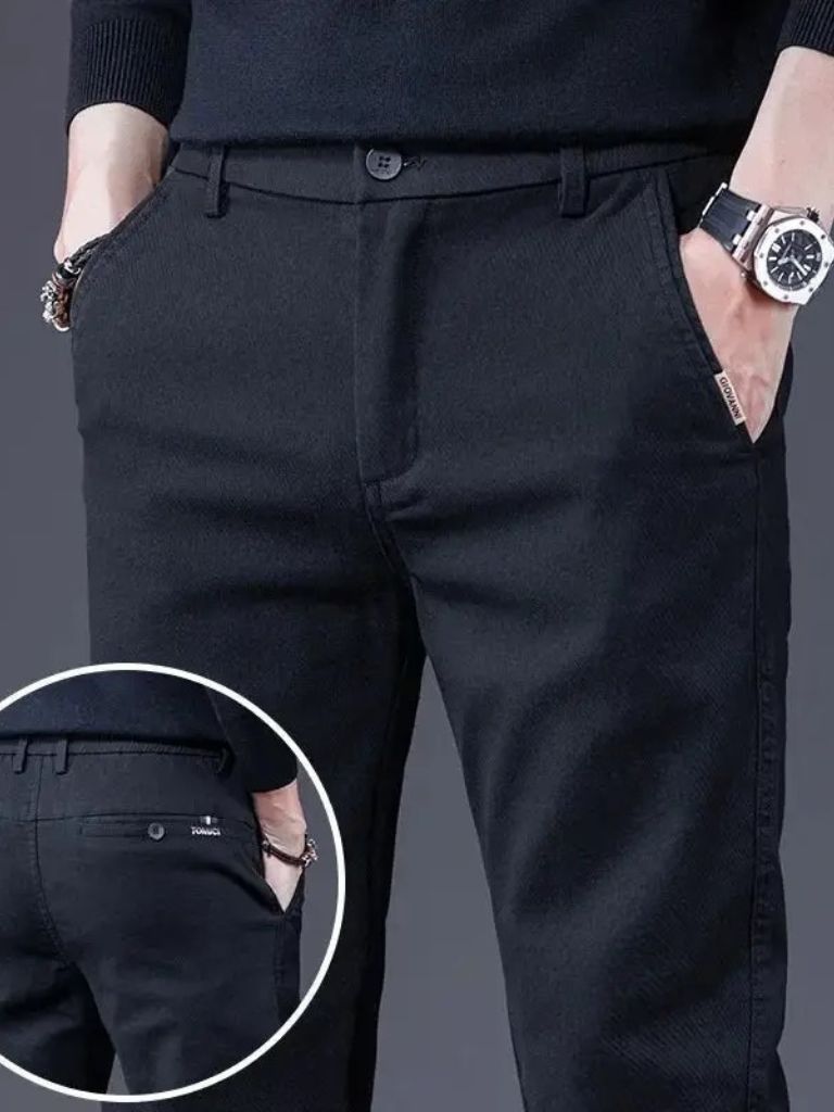Essential Stretchy Straight Trousers - Casa  Laro CASA LARO
