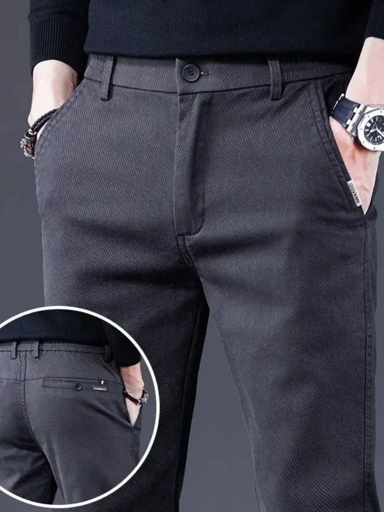 Essential Stretchy Straight Trousers - Casa  Laro CASA LARO
