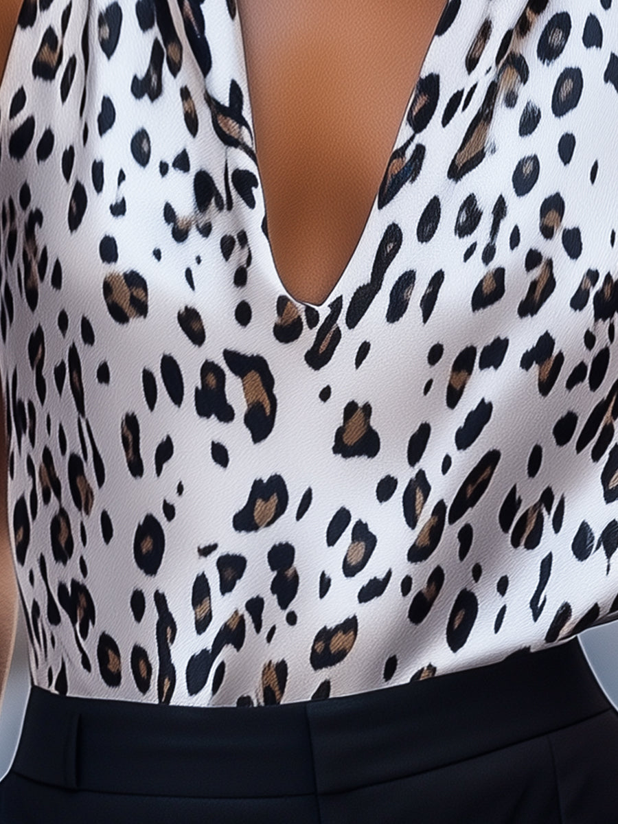 Leopard Print Halter Top ZJ