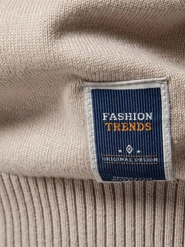 Half Zip Knitwear Solid Color Cardigan Sweater - Casa  Laro CASA LARO