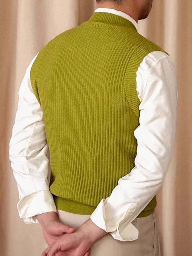 Knit Vest Waistcoat - Casa  Laro CASA LARO