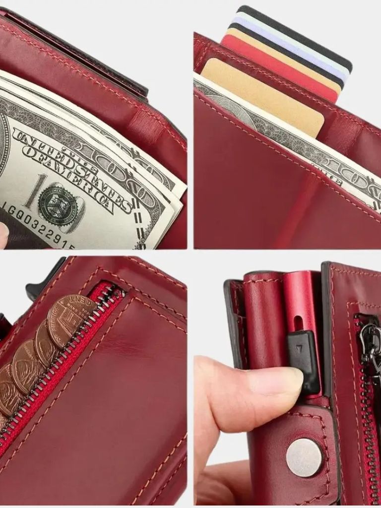 Leather Magnet Wallet Anti-Scam - Casa  Laro CASA LARO