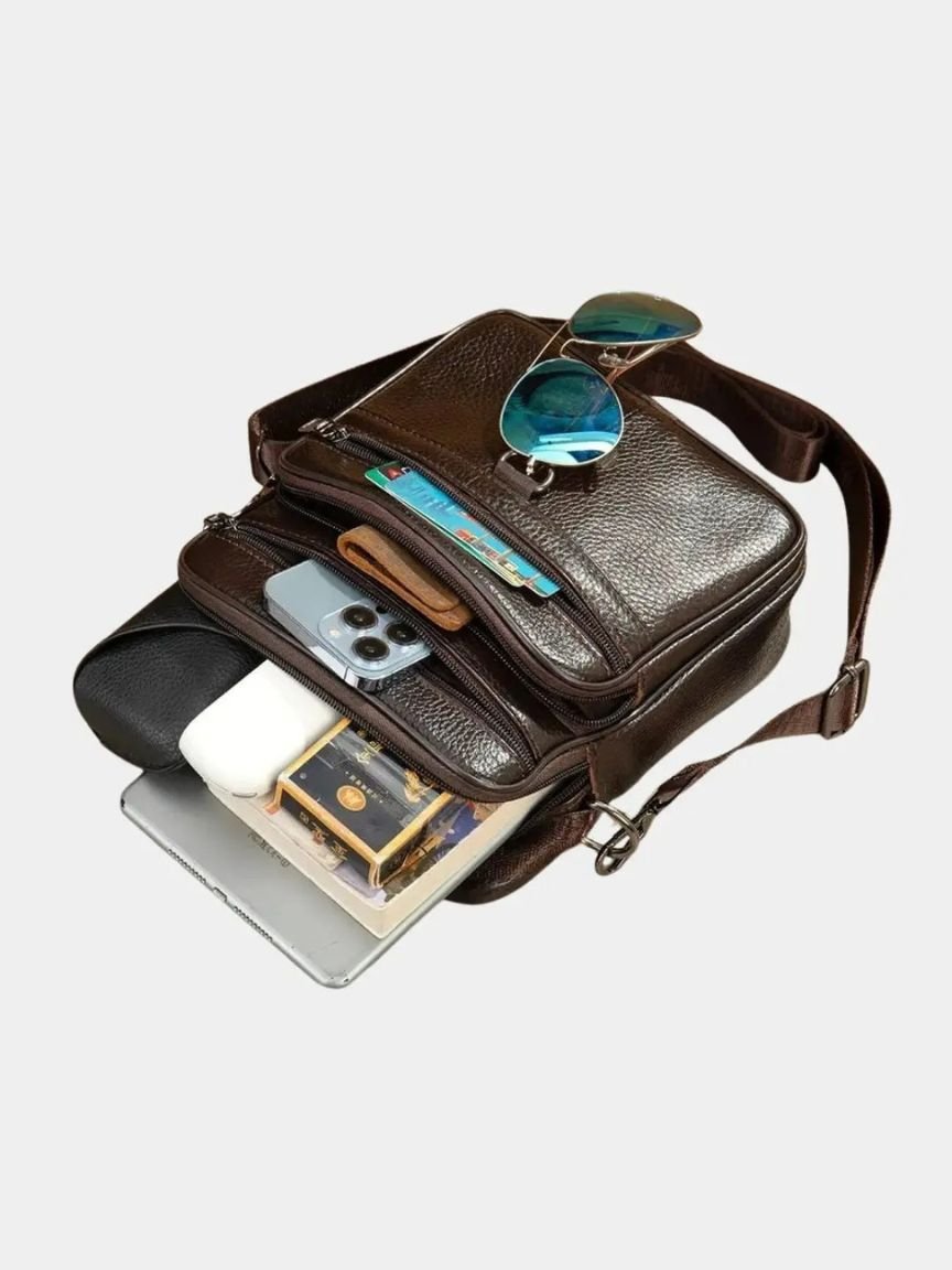Leather Men's Shoulder Bag - Casa  Laro CASA LARO