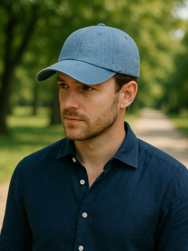 Minimalist Denim Cap - Casa  Laro CASA LARO