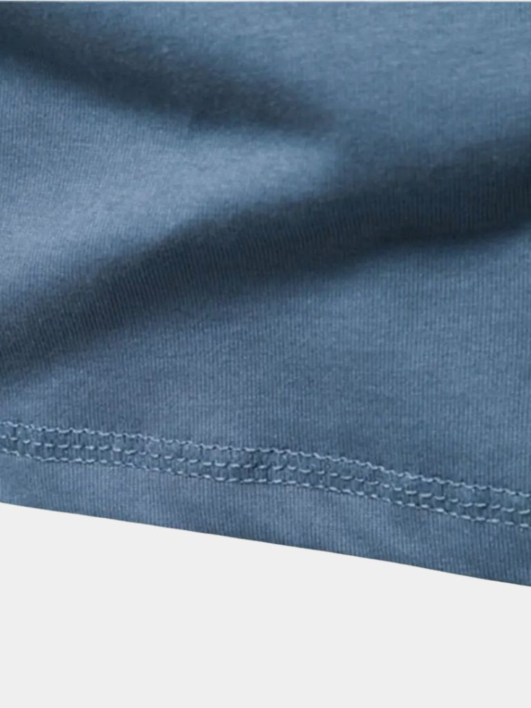 Minimalist Henley Neck Long Sleeve T-Shirt - Casa  Laro CASA LARO