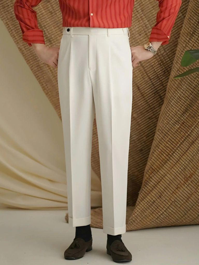 Premium Classic Elastic Trousers - Casa  Laro CASA LARO