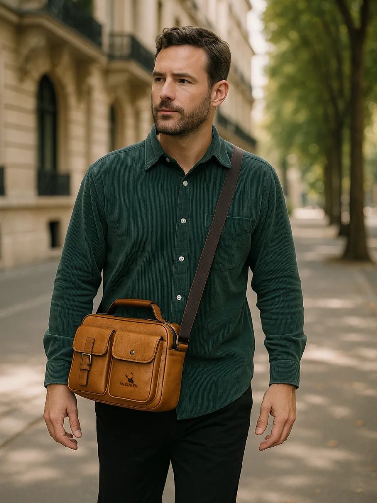 Retro Leather Square Shoulder Bag - Casa  Laro CASA LARO