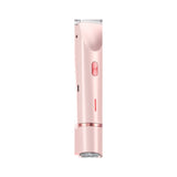 Rosava 2-in-1 body trimmer in Soft Rose, foil shaver and precision trimmer heads