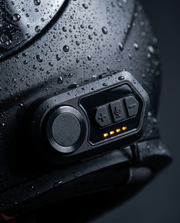 Rydvox V10 covered in water droplets showing IPX6 waterproofing