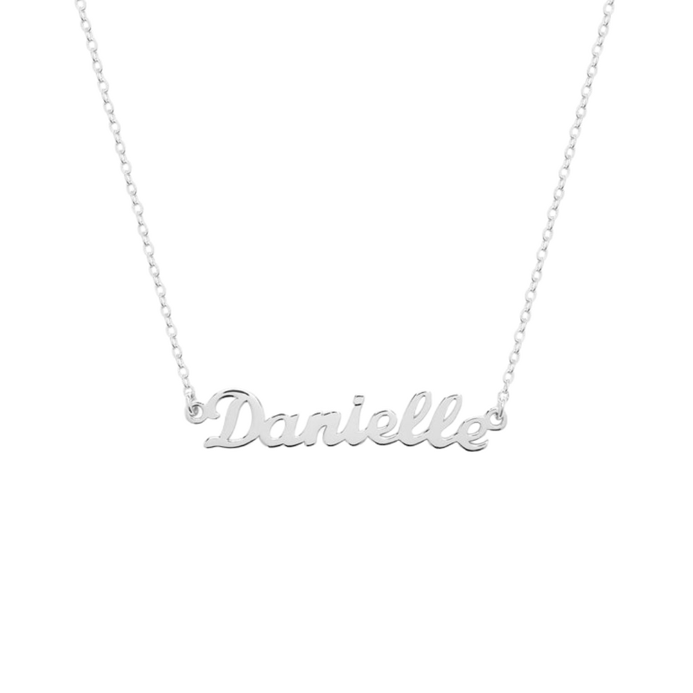Custom Sterling Silver Name Necklace – Personalized Gift with Box Chain in Silver, Gold or Rose Gold hot