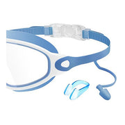 ClickBack strap buckle closeup on Wavlee kids swim goggles