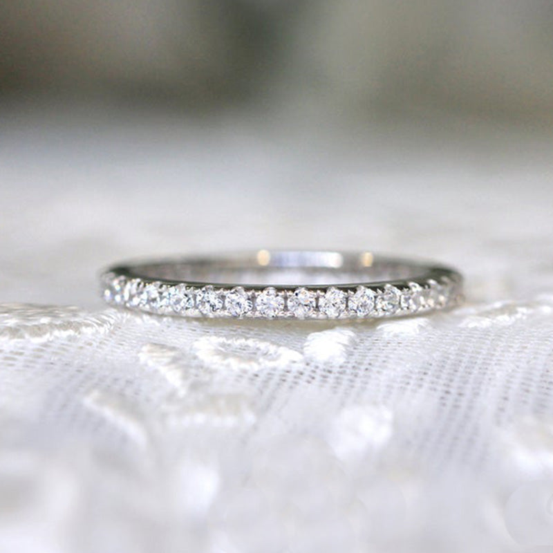 3PCS Heart Cut Wedding Band Set In Sterling Silver Shineofdiamond