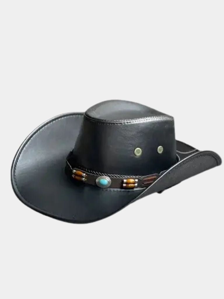 Western Cowboy Leather Hat - Casa  Laro CASA LARO