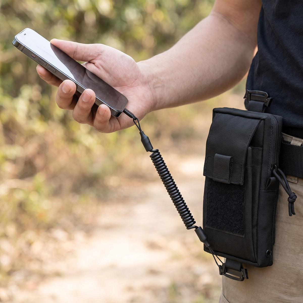 Kordra tether keeping a phone attached while it is used